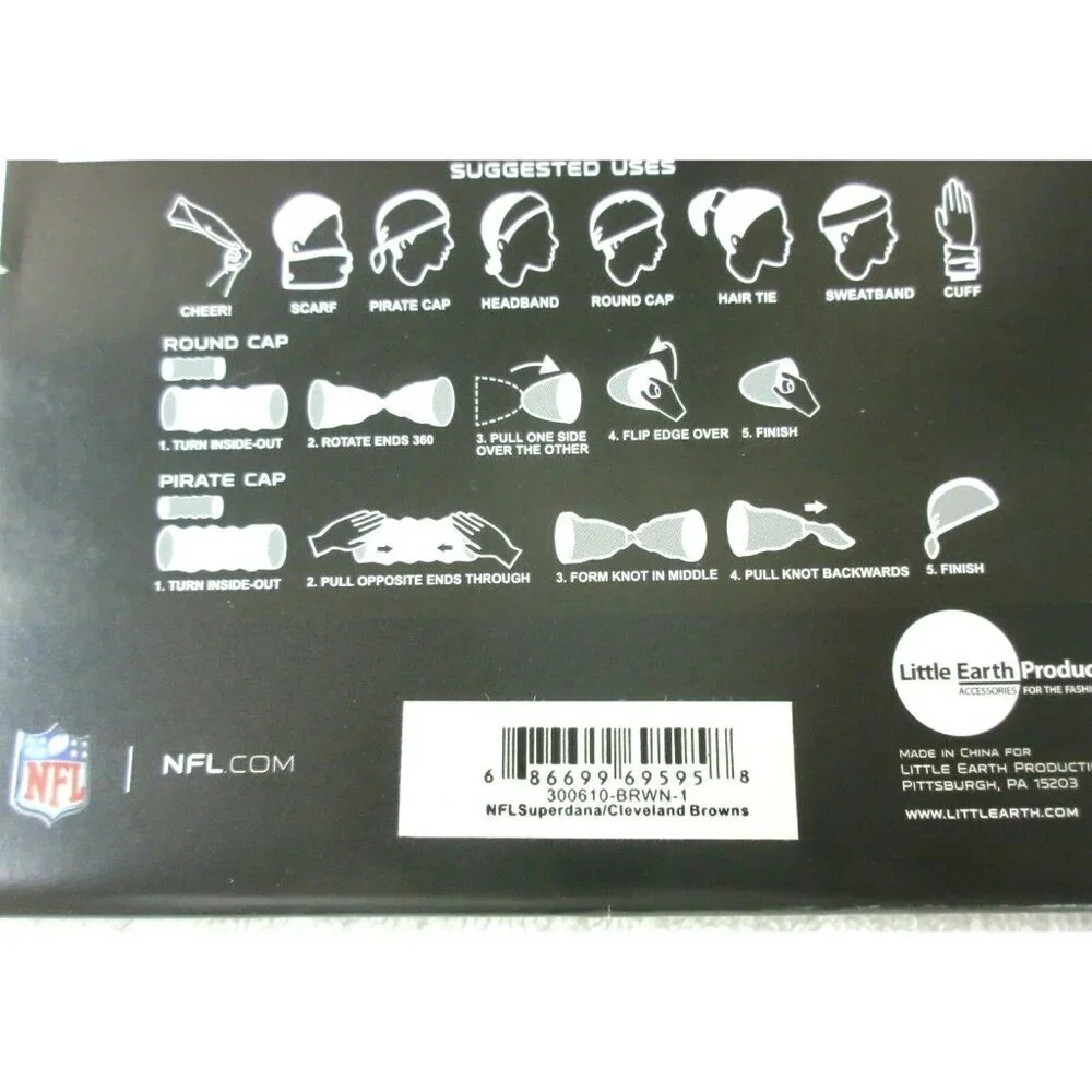 Cleveland Browns NFL Multi Purpose Team SuperDana Neck Gaiter Logo Scarf NWT